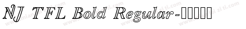 NJ TFL Bold Regular字体转换